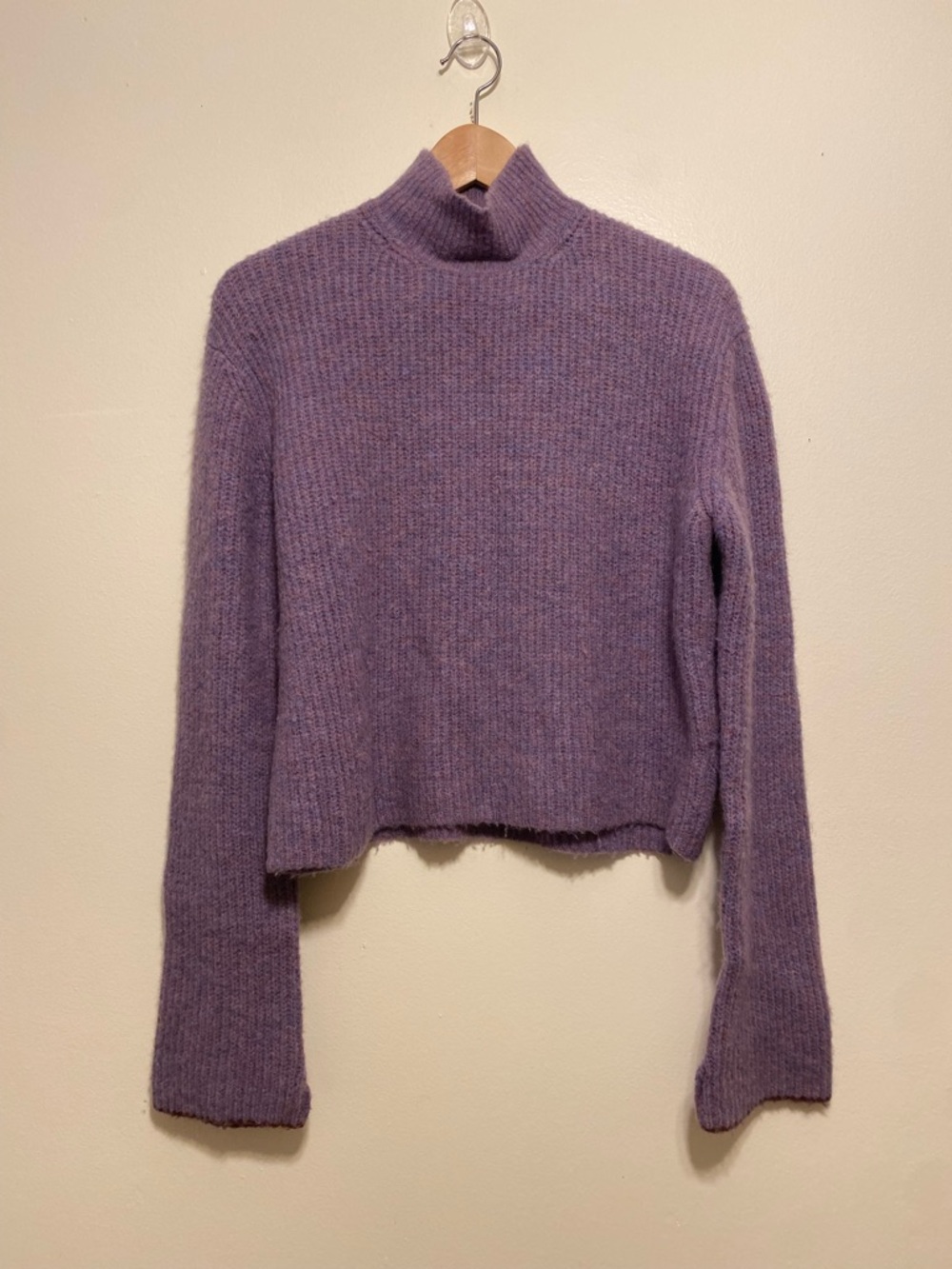 Paloma Wool Lavender Cropped Turtleneck Sweater. Size M /L